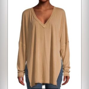 BRAND NEW! Size Medium, Free People We The Free On My Mind V-Neck Shirt